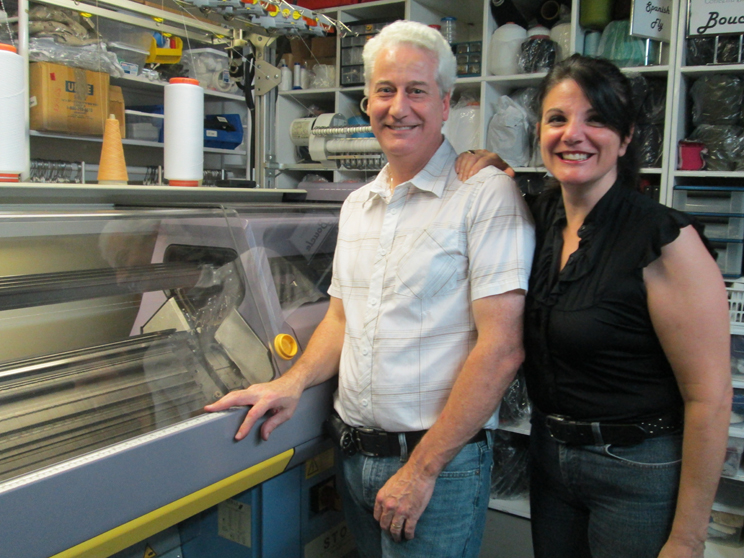 Bruce and Connie Huffa at their fabdesigns lab in LA.