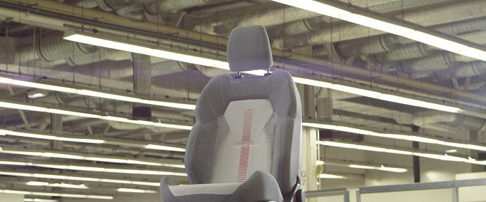 Ford is utilising the 3D knitting technology to produce seamless seat covers. © Ford Motor Company