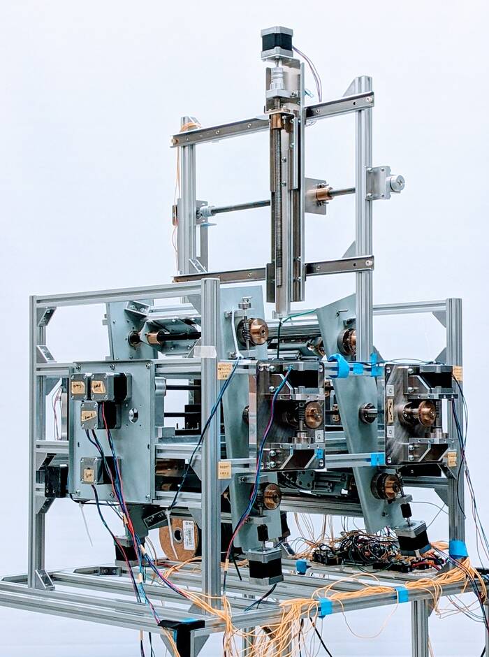 Yuichi Hirose's solid knitting machine. © Carnegie Mellon University