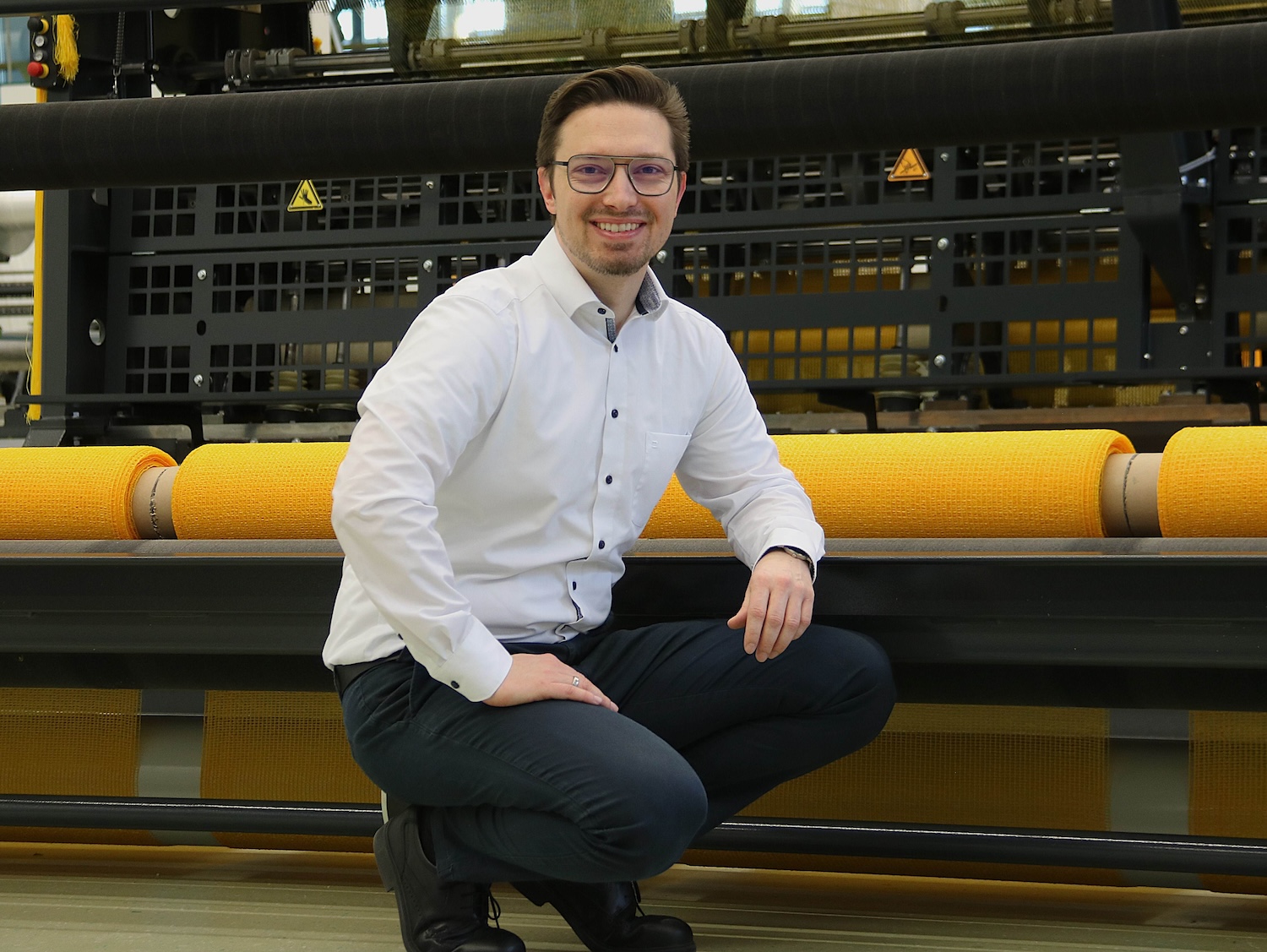 Sascha Cron, Head of Customized Raschel Machinery Development at Karl Mayer's Warp Knitting Business Unit. © Karl Mayer